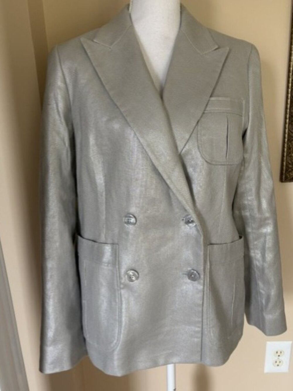 NWT LAUREN RALPH LAUREN SILVER BLACK LABEL BLAZER
